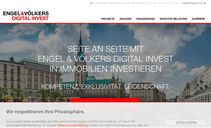 Engel & Völkers Digital Invest screenshot